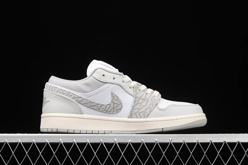 All categories Air Jordan Jordan series basketball shoes Air Jordan 1 Low Air Jordan 1 Low Prm "Elephant Print" AJ1 Joe 1 low white gray crackle pattern DH4269-100